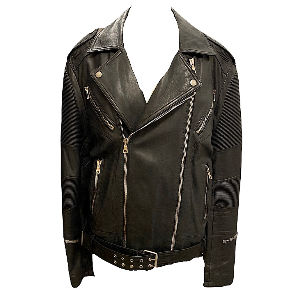 Balmain Double Zip Biker Jacket - image 1